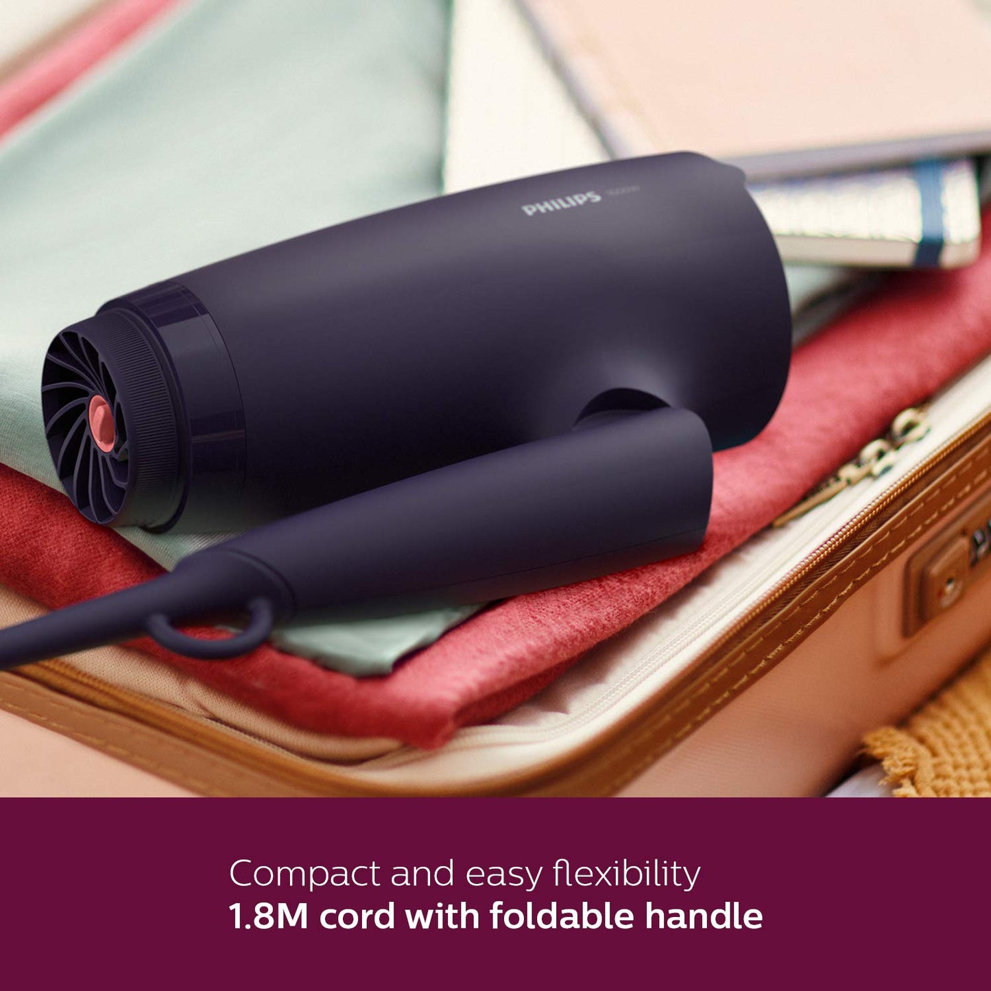 BHD318/00 Hair Dryer 1600 Watts Thermoprotect AirFlower Advanced Ionic Care 3 Heat & Speed Settings to Give Frizz Free Shiny Hair Hair Dryers PHILIPS Purple Koki Story