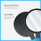 SSM024 Professional Round One Sided Large Hand Mirror Big Vanity Mirror for Makeup Salon Barber Hairdressing with Handle Blue Makeup Mirrors Scarlet Line Koki Story