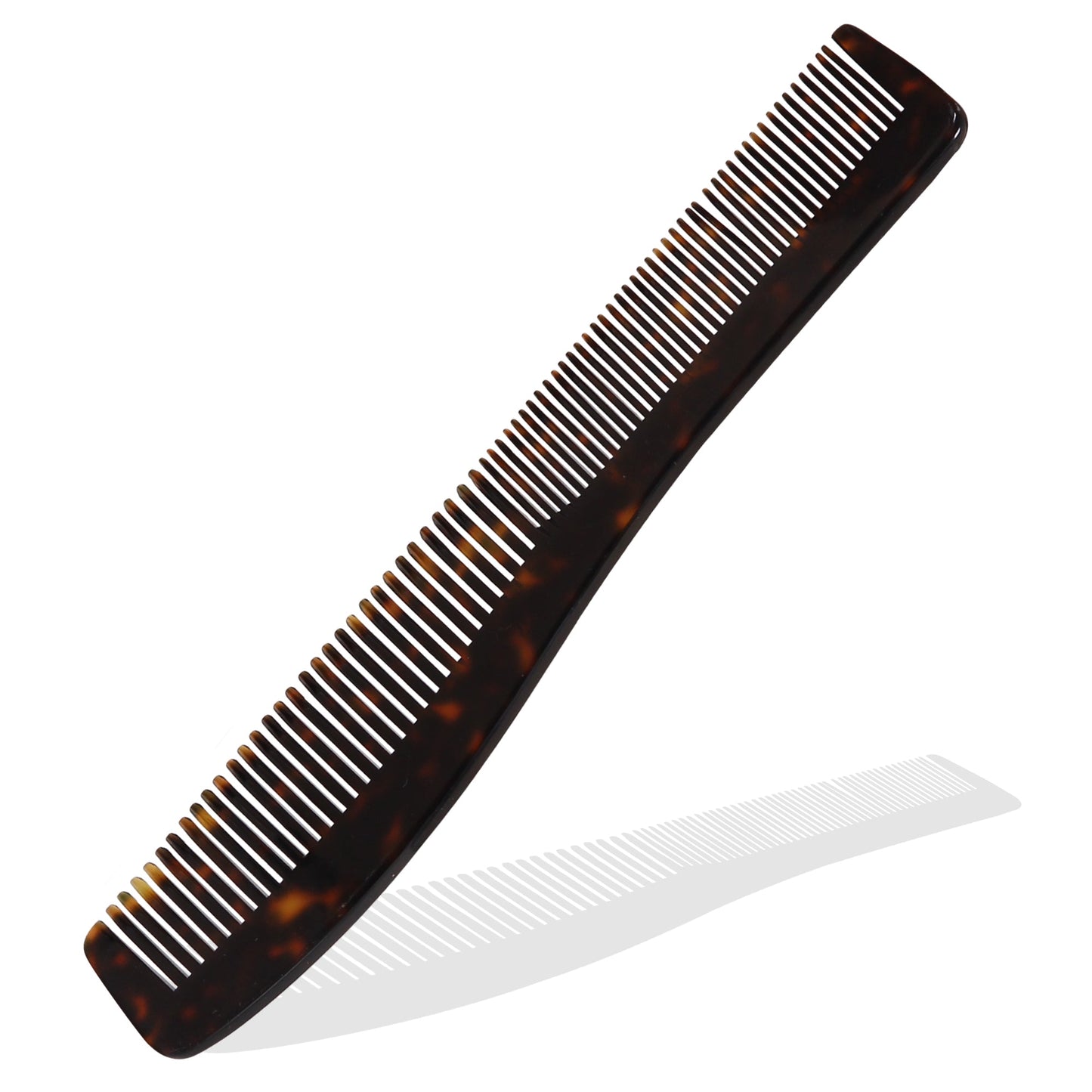 S0104 Professional Large Handmade Regular Hair Dressing Comb, Wavy Shaped Fine Tooth Hand Crafted Hair Comb for Daily Styling_20.5 Cm_Black Hair Combs Scarlet Line 21.5X5X1 CM Koki Story