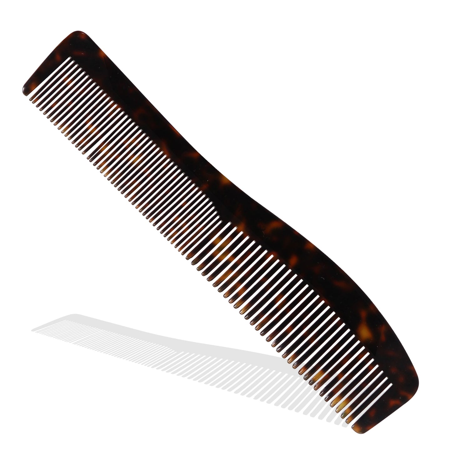 S0104 Professional Large Handmade Regular Hair Dressing Comb, Wavy Shaped Fine Tooth Hand Crafted Hair Comb for Daily Styling_20.5 Cm_Black Hair Combs Scarlet Line 21.5X5X1 CM Koki Story