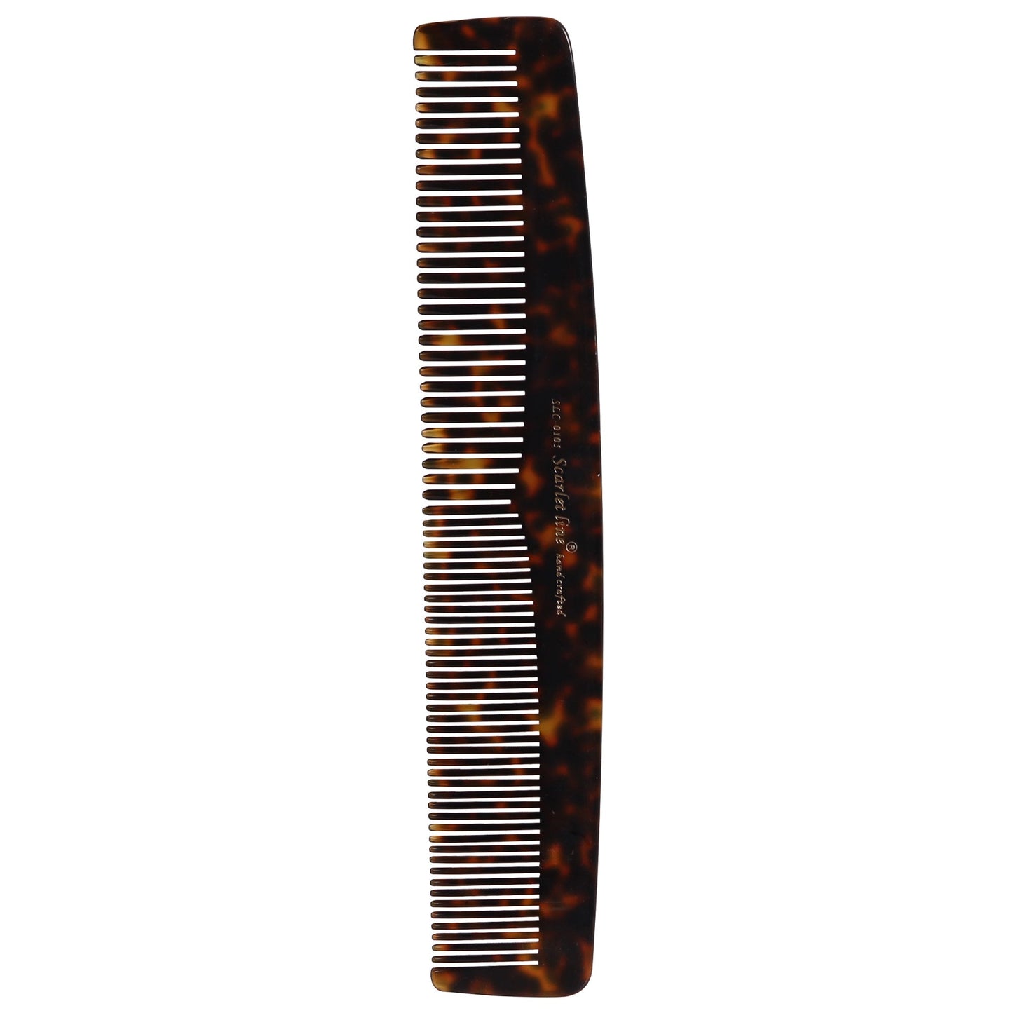 S0105 Professional Handmade Regular Large Hair Dressing Comb All Purpose Fine Tooth, Crafted for Daily Grooming n Styling, 22.5Cm_Shell Black Hair Combs Scarlet Line 23.5X5X1 CM Koki Story