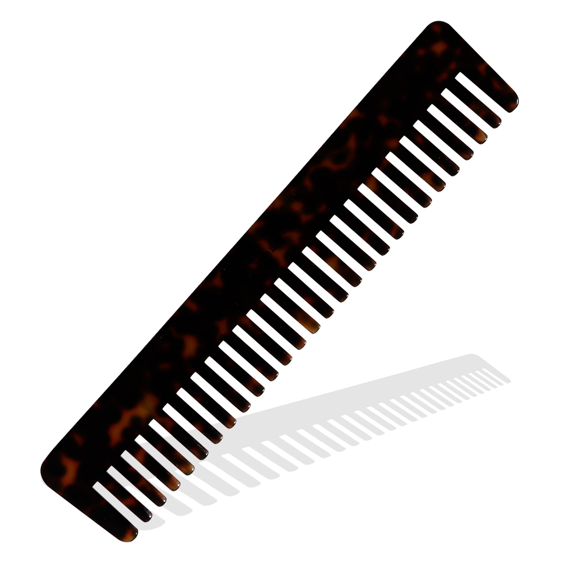 S0106 Professional Handmade Detangling Comb Hand Crafted Shampoo Comb Wide Tooth Rack Comb For Daily Styling n Grooming, 18.5 Cm_Shell Black Hair Combs Scarlet Line 21.5X5X1 CM Koki Story