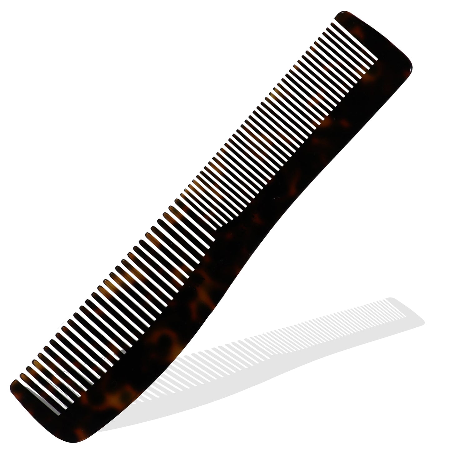 S0108 Professional Handmade Regular Dressing Hair Comb Wavy Shaped Fine Tooth, Hand Crafted Comb for Daily Styling n Grooming, 16Cm_Shell Black Hair Combs Scarlet Line 17X4X1 CM Koki Story