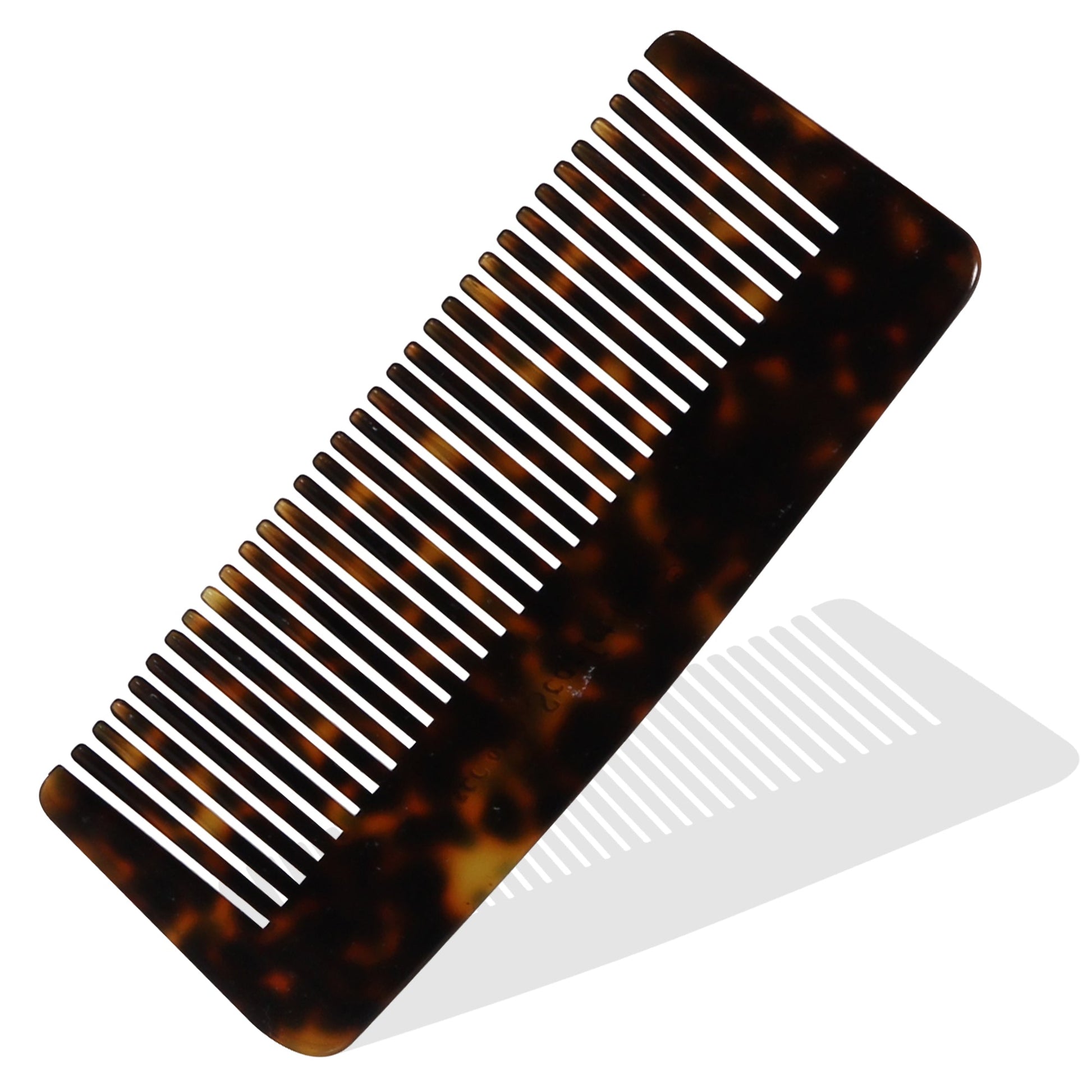 S0110 Professional Handmade Small Dressing Comb All Fine Tooth Pocket, Hand Crafted Comb for Daily Grooming n Styling, 11 Cm_Shell Black Hair Combs Scarlet Line 22X6.5X1 CM Koki Story