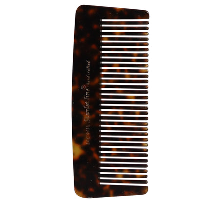 S0110 Professional Handmade Small Dressing Comb All Fine Tooth Pocket, Hand Crafted Comb for Daily Grooming n Styling, 11 Cm_Shell Black Hair Combs Scarlet Line 22X6.5X1 CM Koki Story