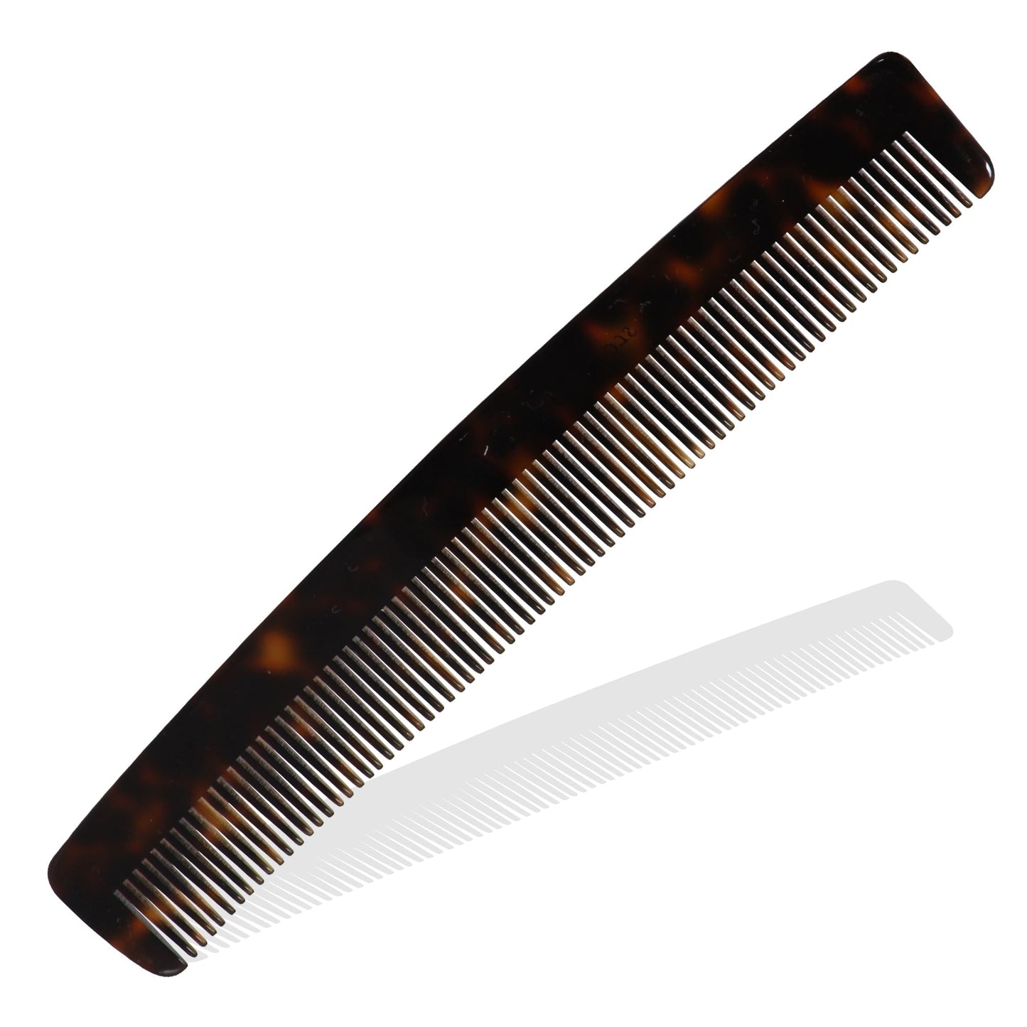 S0112 Professional Handmade Small Regular Hair Comb All Fine Tooth Dressing, Hand Crafted Comb for Daily Grooming n Styling, 16 Cm_Shell Black Hair Combs Scarlet Line 17X4X1 CM Koki Story