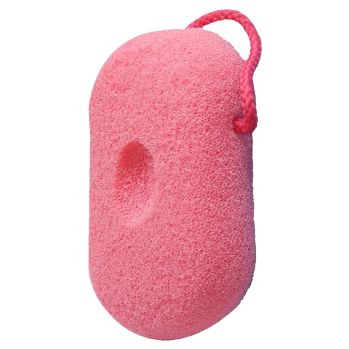 SBB024 Professional Luxe Bath Sponge for Bathing,Multipurpose Soft Loofah,Face and Body Scrubber Loufah , Pink Bath Sponges Scarlet Line 21X12X3 CM Koki Story