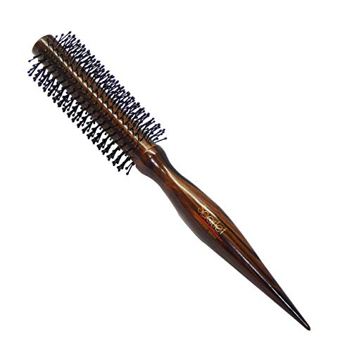 SBX006 Professional Maple Wood Anti Static Round Hair Brush with Pointed Wooden Handle for Hair Sectioning , Medium Brown Round Hair Brushes Scarlet Line 27X9X5 CM Koki Story