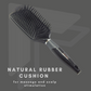 SBX026 Professional Cushion Pad Ball Ended Ceramic Bristles Large Paddle Hair Brush with Anti Slip Rubber Grip on Handle Paddle Brushes Scarlet Line Black Plastic Koki Story