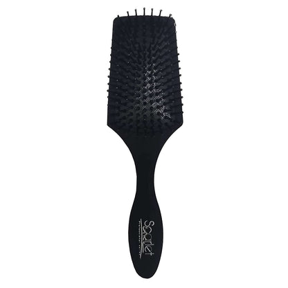 SBX033 Large Paddle Hair Brush with Plastic Handle, Air Cushion Paddle Brush with Ball Tip Nylon Bristles Styling n Straightening_Black Paddle Brushes Scarlet Line 25X7X3.5 CM Koki Story