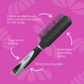 SBX055 Professional 9 Rows Flat Hair Brush with Anti Slip Rubber Grip Handle, Ball Tip Nylon Bristles Styling_Black n White Flat Hair Brushes Scarlet Line 27X9X5 CM Koki Story