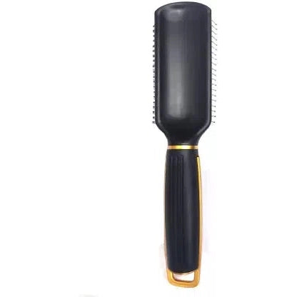 SBX065 Professional Medium Flat Hair Brush with Plastic Handle, Soft Ball Tip Nylon Bristles Flat Brush for Hair Styling_Black n Gold Flat Hair Brushes Scarlet Line 27.5X5.5X4.5 CM Koki Story