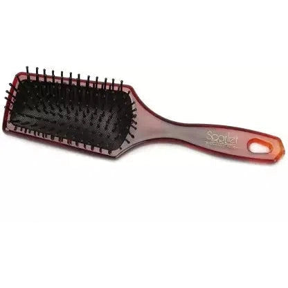 SBX066 Large Paddle Hair Brush with Plastic Handle Air Cushion Paddle Brush with Ball Tip Nylon Bristles Styling n Straightening Shell Paddle Brushes Scarlet Line 25X7X3.5 CM Koki Story