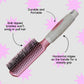 SFB015 Professional 9 Rows Flat Big Brush with Anti Slip Rubber Grip on Handle, Ball Tip Nylon Bristles for Hair Styling,_Light Pink n Grey Flat Hair Brushes Scarlet Line 27X9X5 CM Koki Story