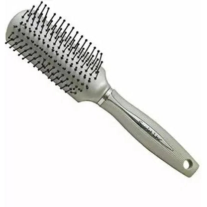 SFB018 Professional Ladies 9 Rows Flat Big Hair Styling Brush with Anti Slip Grip Lines on Handle Copper Silver Flat Hair Brushes Scarlet Line 27X9X5 CM Koki Story