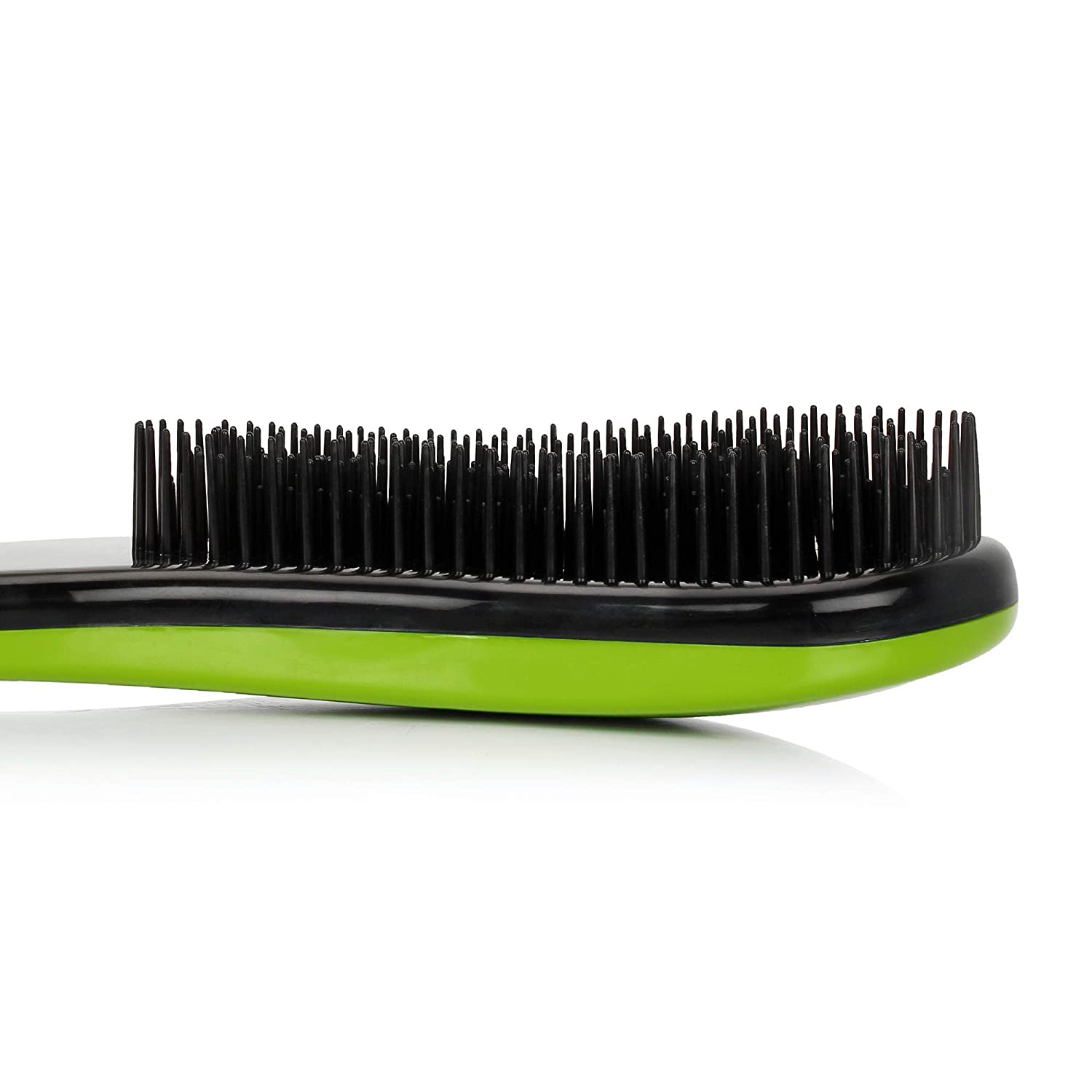 SFB023 Compact Styler Detangling Hair Brush Tangle Tamer Hair Brush Detangler Comb Brush for Thick, Thin, Curly, Straight, Wet n Dry Hair_Black n Green Tangle Tamers Scarlet Line 24X10X3.5 CM Koki Story