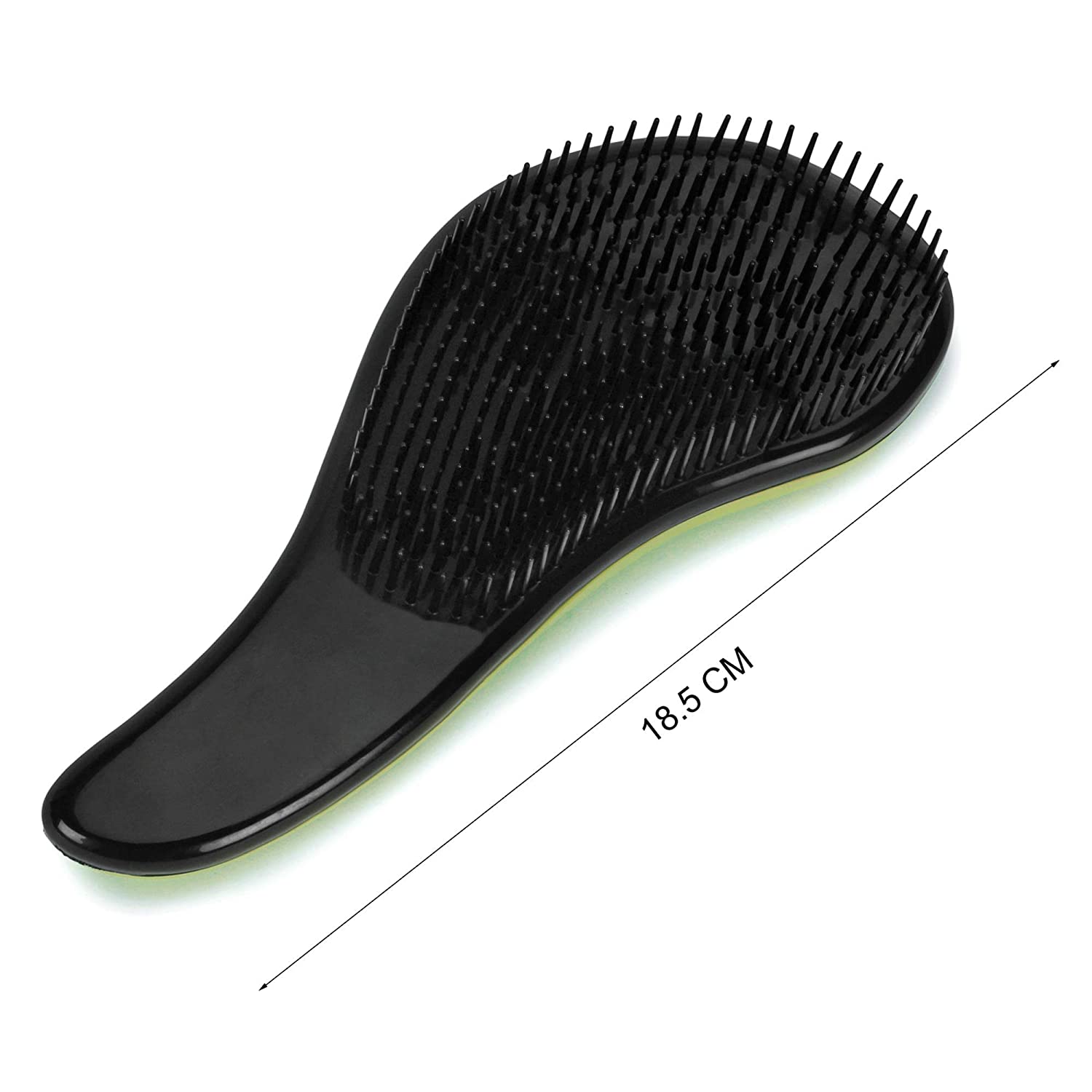 SFB023 Compact Styler Detangling Hair Brush Tangle Tamer Hair Brush Detangler Comb Brush for Thick, Thin, Curly, Straight, Wet n Dry Hair_Black n Green Tangle Tamers Scarlet Line 24X10X3.5 CM Koki Story