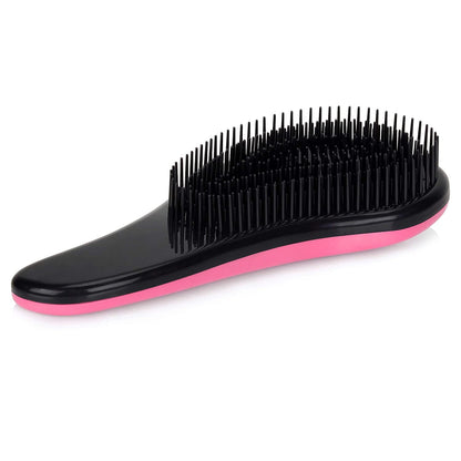 SFB023 Compact Styler Detangling Hair Brush Tangle Tamer Hair Brush Detangler Comb Brush for Thick, Thin, Curly, Straight, Wet n Dry Hair_Black n Pink Tangle Tamers Scarlet Line 24X10X3.5 CM Koki Story