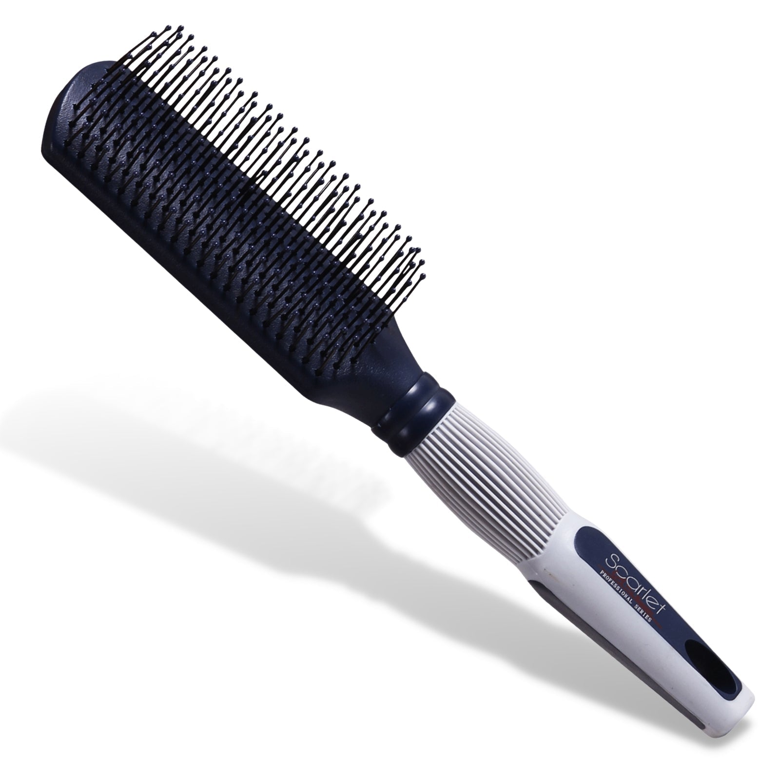 SFB027 Professional Big 9 Row Flat Hair Styling Brush with Anti Slip Brown Rubber Grip on Handle_Black Flat Hair Brushes Scarlet Line 26.5X10.3X2.8 CM Koki Story