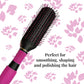 SFB062 Professional 9 Row Medium Styling Flat Hair Brush with Rubber Grip Handle, Ball Tip Nylon Bristles , Black n Pink Flat Hair Brushes Scarlet Line 27X9X5 CM Koki Story