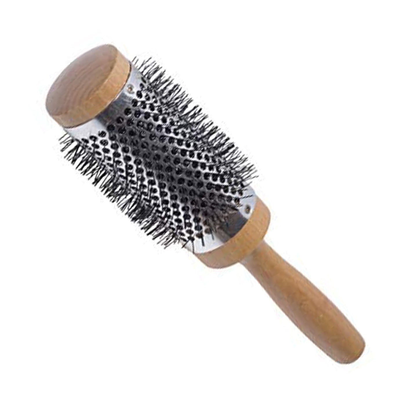 SHB036 Professional Hot Curling Flexible Ceramic Bristle Round Hair Brush with Anti Slip Wooden Handle Blow Dry Brush_Brown Hot Curling Hair Brushes Scarlet Line 37.8X15.9X5 CM Koki Story