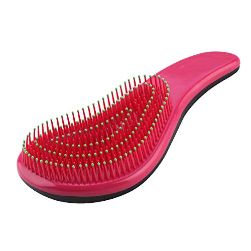 SHB080 Compact Styler Detangling Hair Brush Tangle Tamer Hair Brush Detangler Comb Brush for Thick, Thin, Curly, Straight, Wet n Dry Hair_Pink Tangle Tamers Scarlet Line 24X5.6X4.5 CM Koki Story