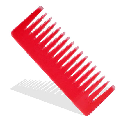 SL0102 Professional Large Handmade Detangling, Wide Teeth Shampoo Comb For Hair Hand Crafted Rack Comb for Daily Styling, 16 Cm_Fuchsia_Pink Hair Combs Scarlet Line 21.5X6.5X1 CM Koki Story