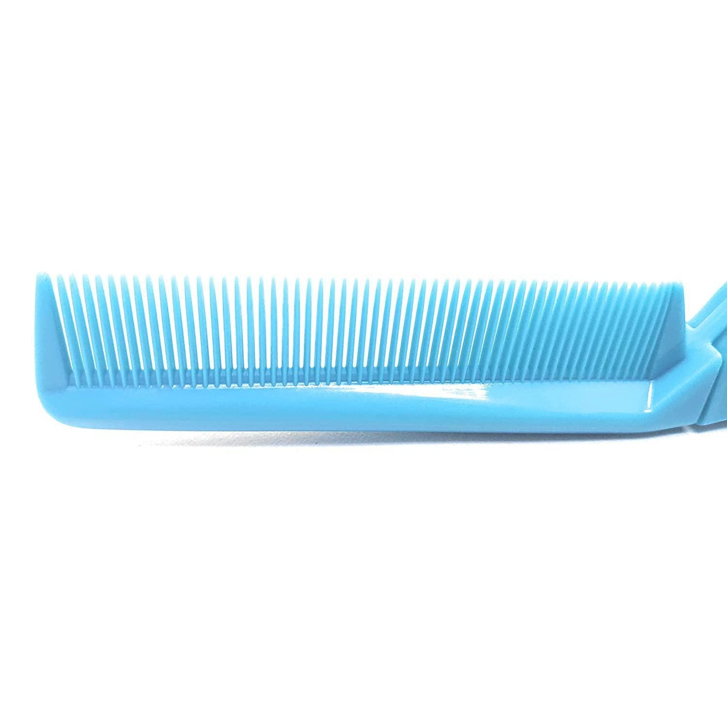 SLC009 Compact Travel Friendly Folding Pocket Comb Double Sided Portable Mini Pocket Hair Brush Foldable Pocket Kangi for Hair Styling Blue Hair Combs Scarlet Line 21.3X2.5X1.5 CM Koki Story