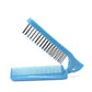 SLC009 Compact Travel Friendly Folding Pocket Comb Double Sided Portable Mini Pocket Hair Brush Foldable Pocket Kangi for Hair Styling Blue Hair Combs Scarlet Line 21.3X2.5X1.5 CM Koki Story