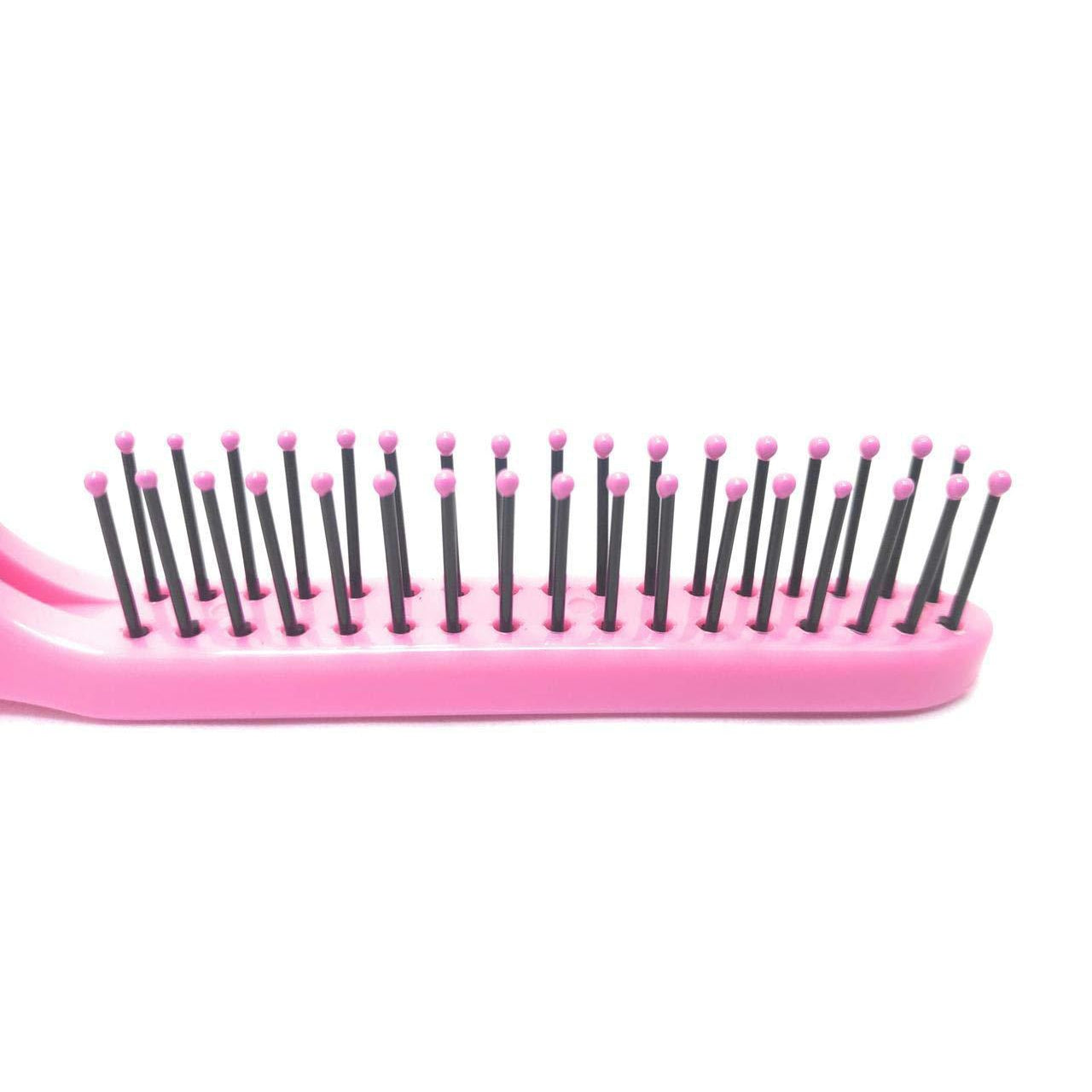 SLC009 Compact Travel Friendly Folding Pocket Comb Double Sided Portable Mini Pocket Hair Brush Foldable Pocket Kangi for Hair Styling_Pink Hair Combs Scarlet Line 21.3X2.5X1.5 CM Koki Story