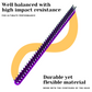 SLC053 Professional Three Row Hair Comb/Tame And Tease Hair Comb Hair Back Coming Hair Combs Scarlet Line Purple Plastic Koki Story