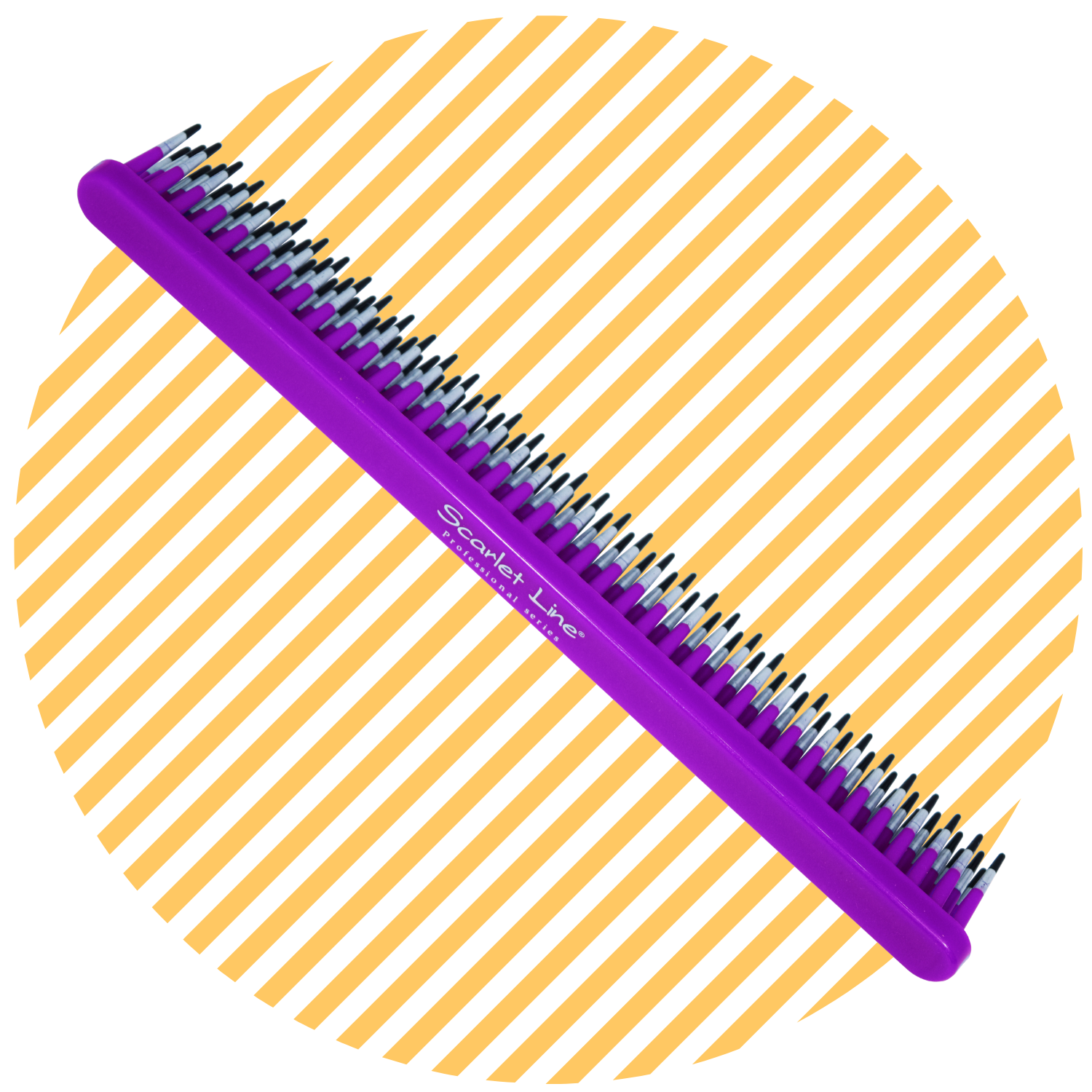 SLC053 Professional Three Row Hair Comb/Tame And Tease Hair Comb Hair Back Coming Hair Combs Scarlet Line Purple Plastic Koki Story