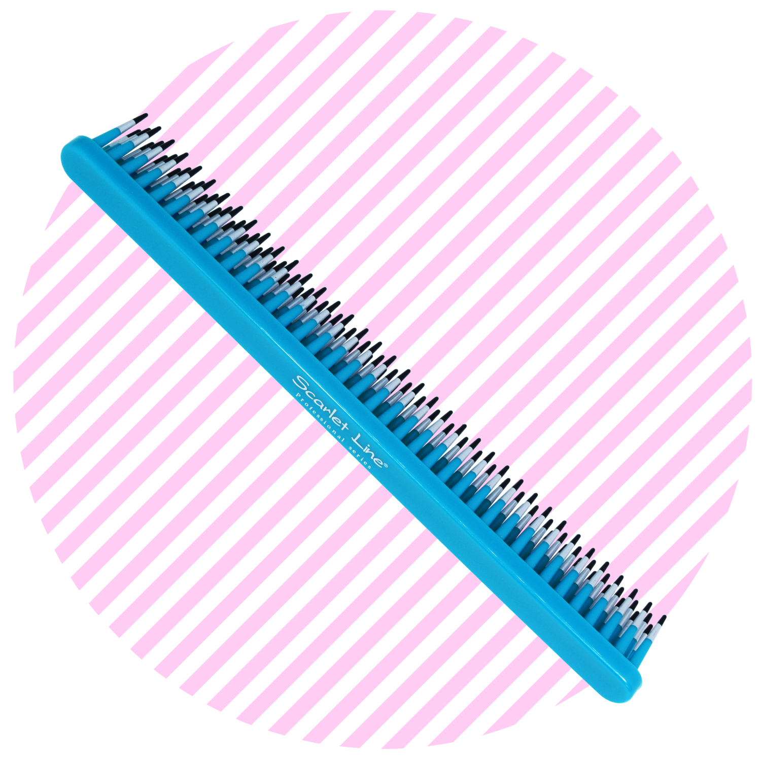 SLC053 Professional Three Row Hair Comb/Tame And Tease Hair Comb Hair Back Coming Hair Combs Scarlet Line Sky Blue Plastic Koki Story