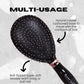 SPB067 Professional Diamond Oval Shape Ball Tipped Soft Nylon Bristles Salon Paddle Hair Styling Brush Paddle Brushes Scarlet Line Black n Rose Gold Koki Story