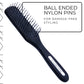 SPF001 Professional Ladies 7 Rows Wood Matt Flat Smoothing n Styling Wooden Hair Brush with Handle_Matte Black Flat Hair Brushes Scarlet Line 26X4.5X4.5 CM Koki Story