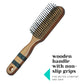 SPF010 Professional Hair Styling Maple Wood Anti Static 7 Row Flat Hair Brush with Ball Tip Nylon Bristles Wooden Handle_Brown Flat Hair Brushes Scarlet Line 26X4.5X4.5 CM Koki Story