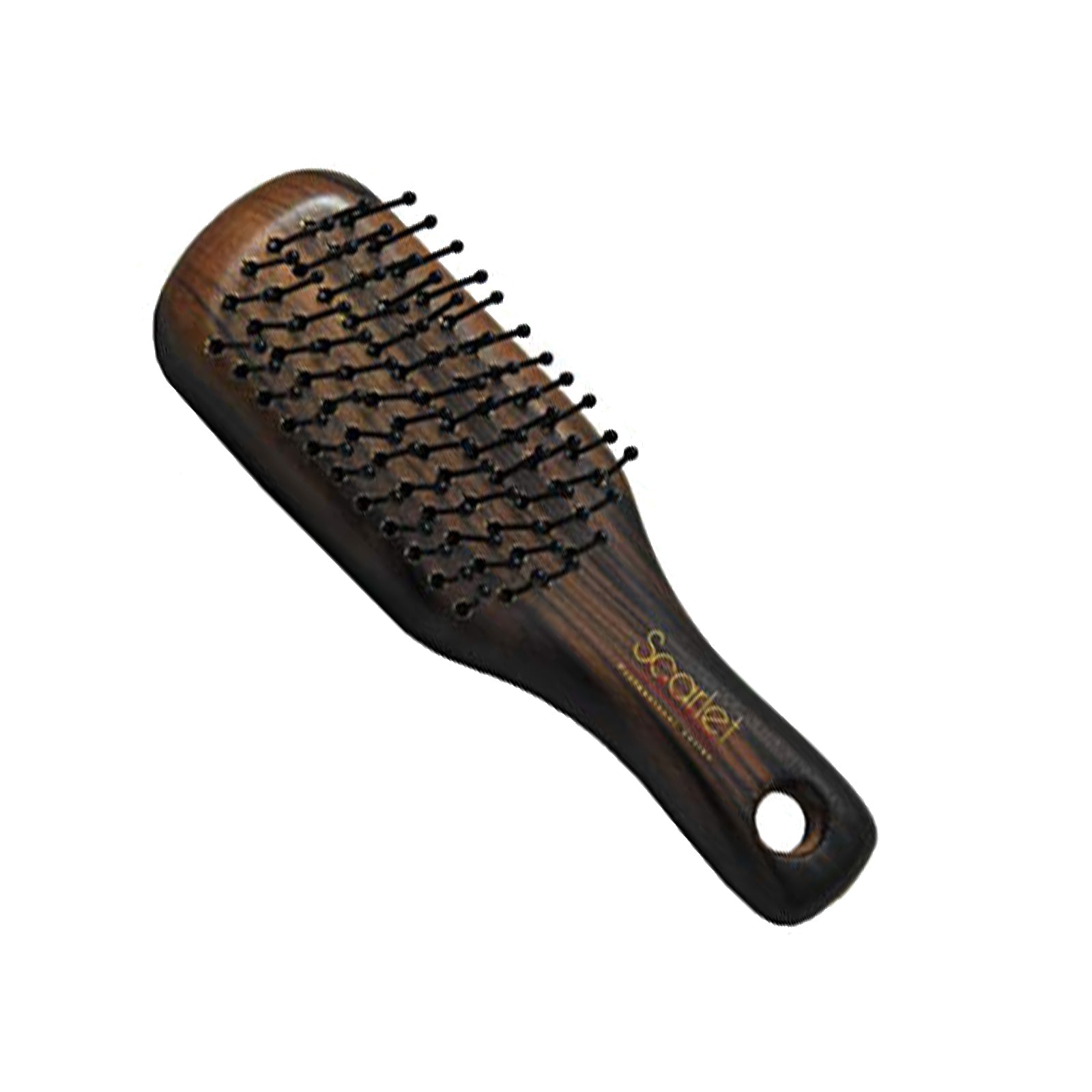 SPF018 Professional Small Maple Wood Anti Static Flat Baby Hair Brush with Wooden Handle for Kids, Brown Flat Hair Brushes Scarlet Line 27X9X5 CM Koki Story