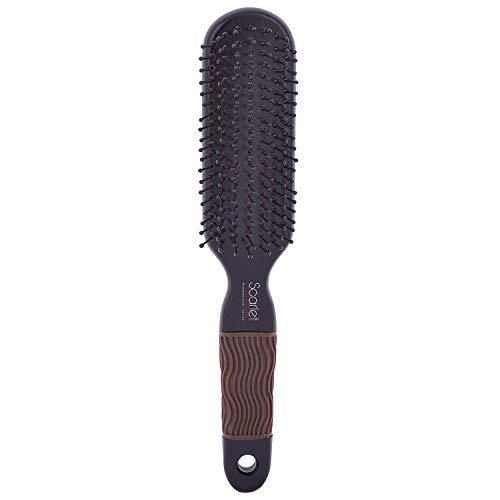 SPF023 Professional Maple Wood Anti Static Flat Hair Brush with Anti Slip Grip on Wooden Handle , Black Flat Hair Brushes Scarlet Line 24X5.6X4.5 CM Koki Story