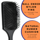 SPP003 Professional Matte Finish Large Paddle Hair Styling Salon Brush with Back Side Crystal Mirror n Wooden Handle_Black Paddle Brushes Scarlet Line 26X8.6X5 CM Koki Story