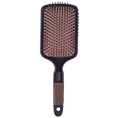 SPP010 Professional Maple Wood Anti Static Large Paddle Hair Brush with Anti Slip Grip on Wooden Handle , Black and Brown Paddle Brushes Scarlet Line 29.5X8.5X5 CM Koki Story