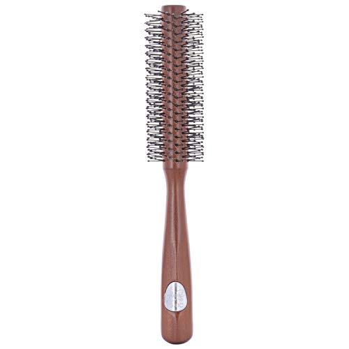 SPR005 Professional Ionic Maple Wood Anti Static Round Hair Brush with Anti Slip Grip Joint Less Wooden Handle_Brown Round Hair Brushes Scarlet Line 23.5X4.6X4.6 CM Koki Story