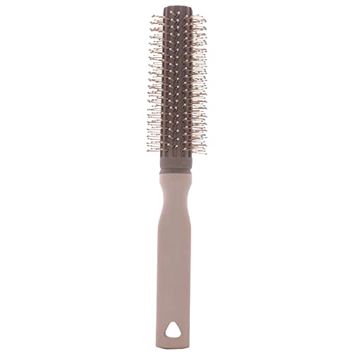 SPR021 Professional 2 Tone Large Round Hair Brush with Handle Round Hair Brushes Scarlet Line Brown 24X5.6X4.5 CM Koki Story