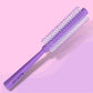 SRB046 Professional Medium Round Hair Brush with Anti Slip Handle, Ball Tip Nylon Bristles Round Brush for Hair Styling_Purple Round Hair Brushes Scarlet Line 28X10X3.5 CM Koki Story