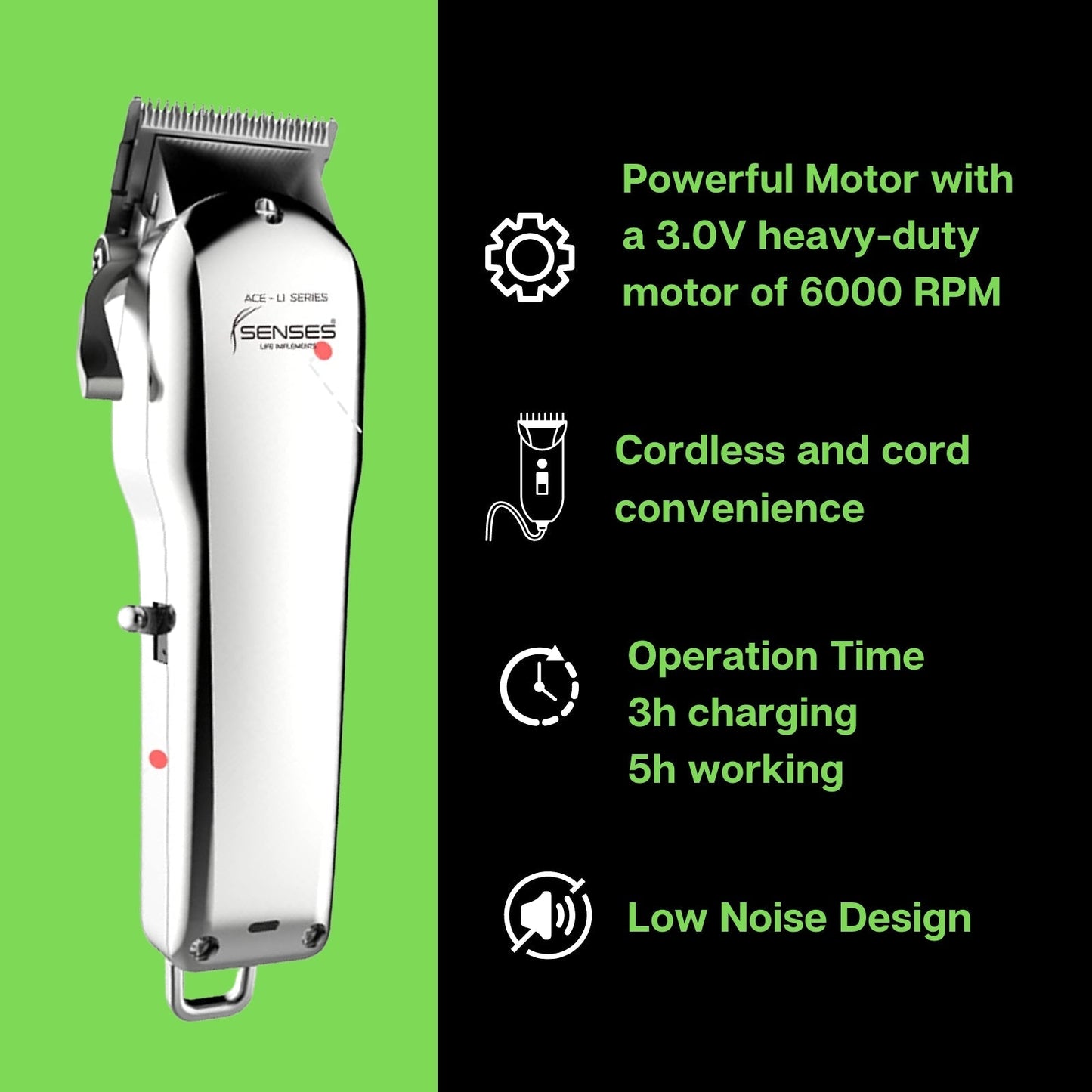 K1 Pro STYL'O Professional Hair Trimmer Steel Blade Hair Clippers Hair Cutting Corded n Cordless Rechargeable Beard n Hair Trimmer Trimmers & Clippers Senses Life Implements Koki Story