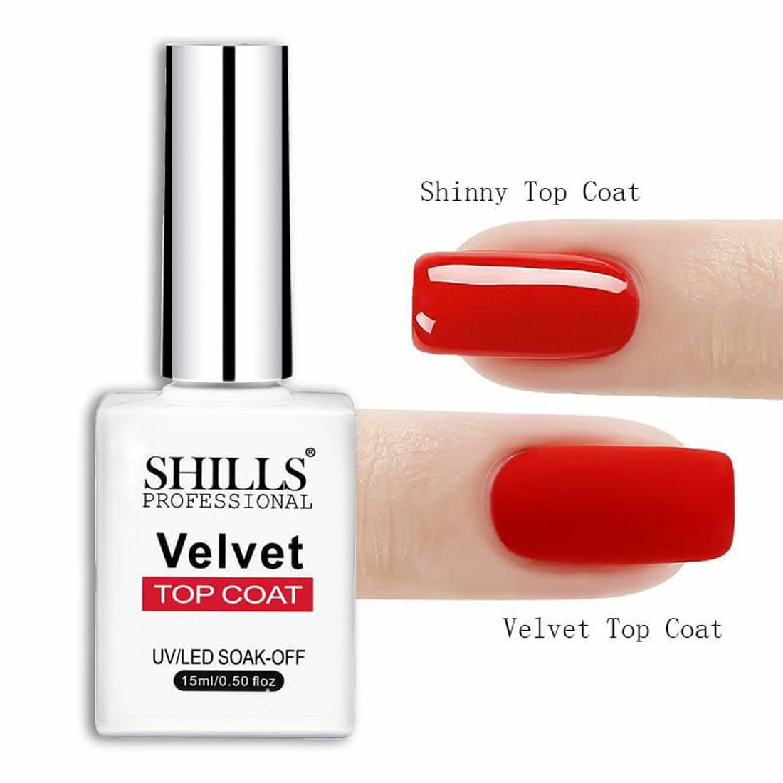 Velvet Top Coat For UV LED Soak Off Gel Nail Polish, 15ml Top Coat SHILLS PROFESSIONAL Koki Story