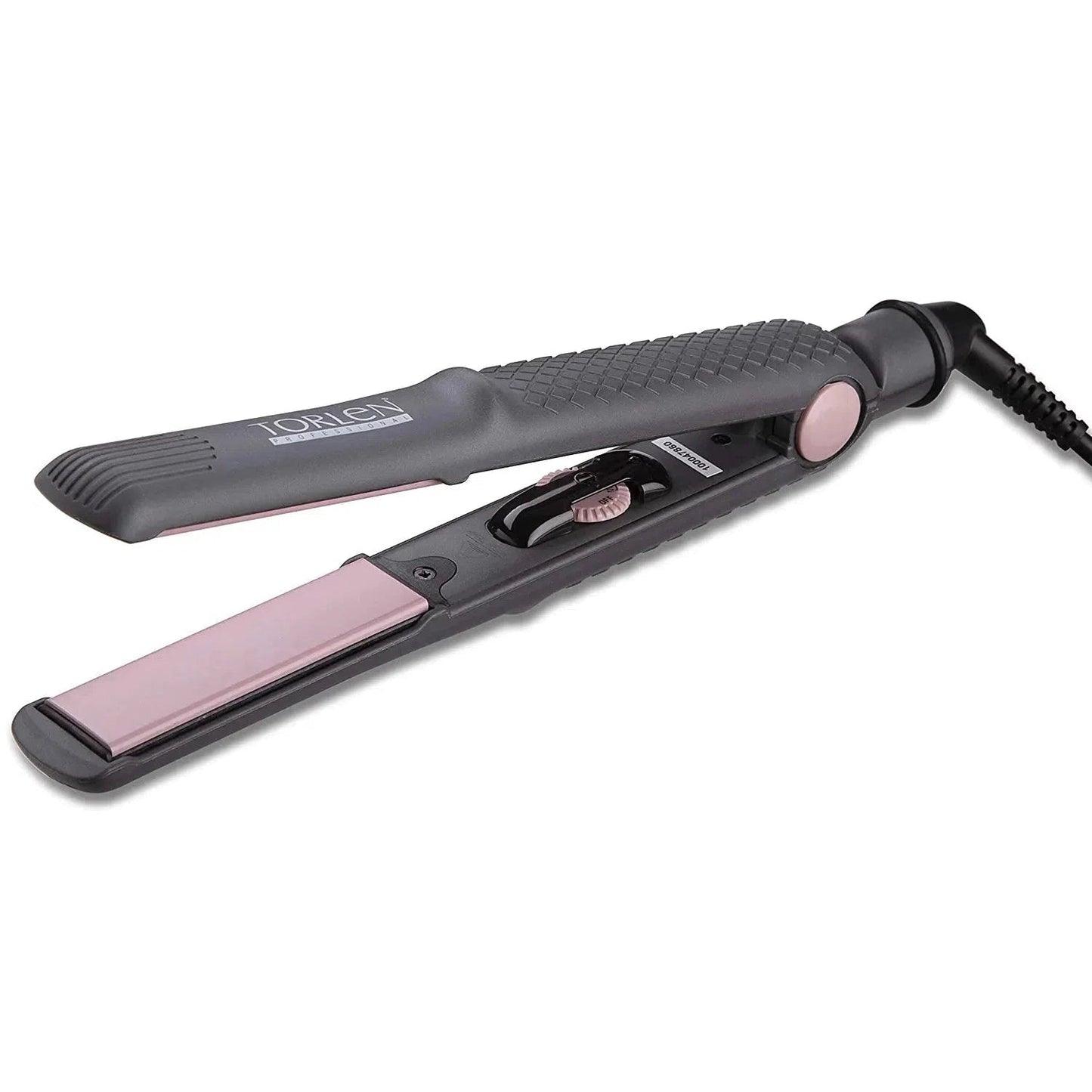 TOR 047 - Tourmaline Ceramic Hair Straightener with Temperature Controller Flat Straightening Iron, Grey Injection/Pink Plates Hair Straighteners TORLEN Pink Koki Story