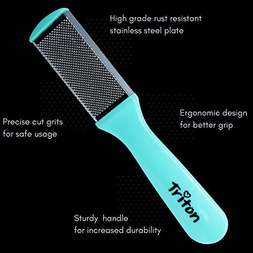 TFS025 2 in 1 Foot Scraper and Foot Brush for Hard n Dead Skin Callus Remover for Feet for Hard n Dead Skin Removing Foot Filer Green Foot Scrubbers TRITON Koki Story