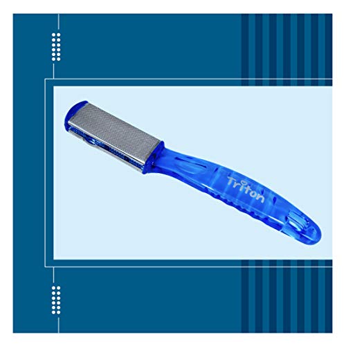 TFS001 Dual Sided Detachable Steel Plate Foot Scraper for Pedicure Foot Filer for Hard n Dead Skin Removing Callus Remover for Feet Foot Scrubber Blue Foot Scrubbers TRITON Koki Story