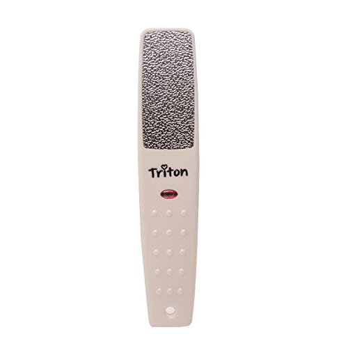 TLS015 Professional Double Sided Lazer Plate Foot Scraper Filer for Hard n Dead Skin Callus Removal Pedicure Foot Scrubber White Foot Scrubbers TRITON Koki Story