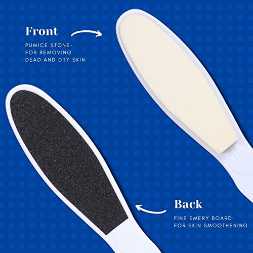 TFS016 Professional Dual Sided Foot Scrubber Foot Emery Pad Filer With Pumice Stone For Dead Skin Removing Callus Remover Pedicure Foot Scraper White Foot Scrubbers TRITON Koki Story